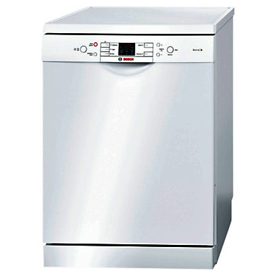 Bosch SMS53M02GB Freestanding Dishwasher, White Bosch SMS53M02GB Freestanding Dishwasher, White